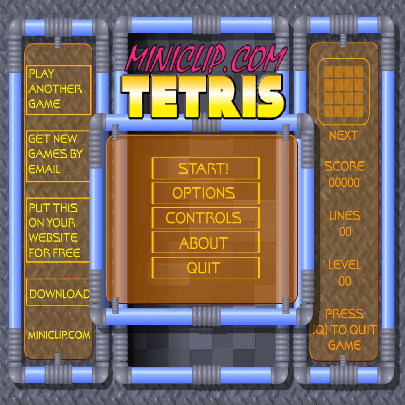 테트리스-미니컵-플래시게임을-소개하는-커버-화면입니다